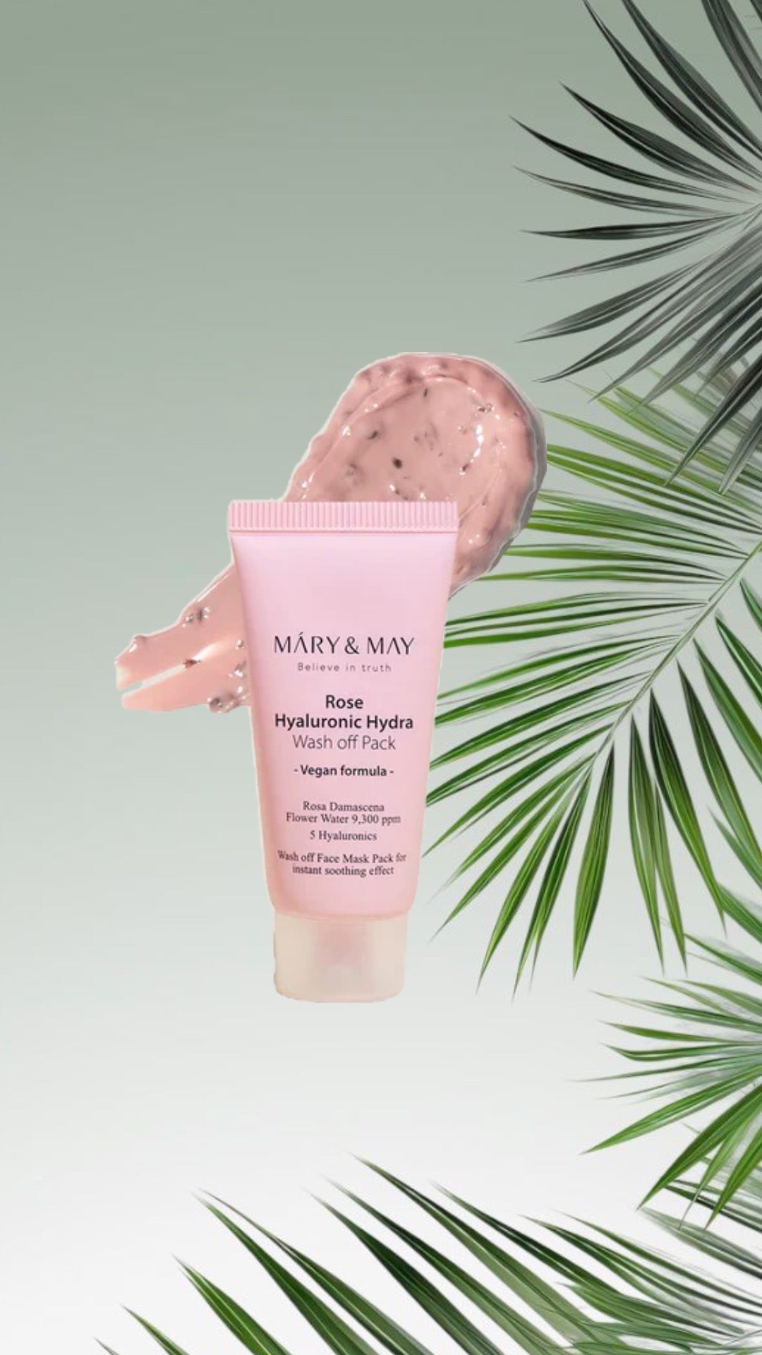 Mary&May Vegan Rose Hyaluronic Hydra Wash Off Mask Korean Skincare 30g