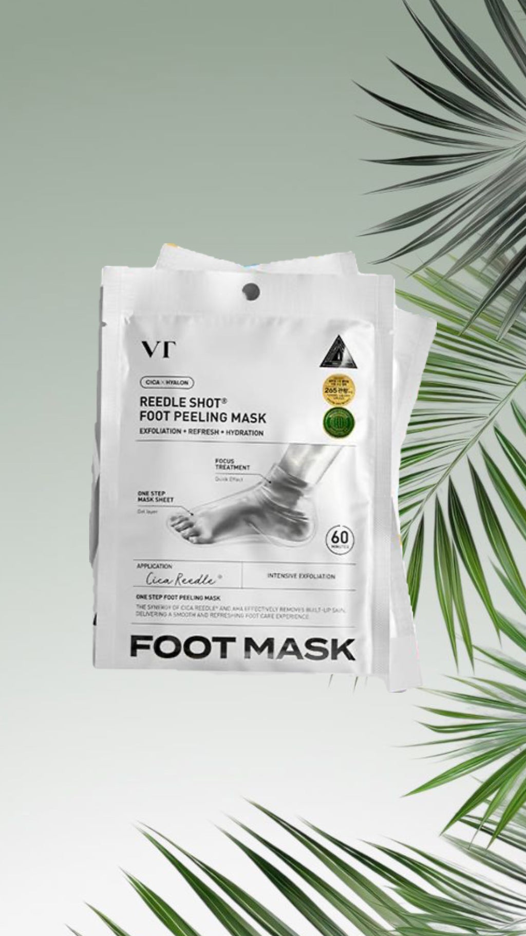 VT COSMETICS Reedle Shot Fotskrubbmaske 40ml 1 stk